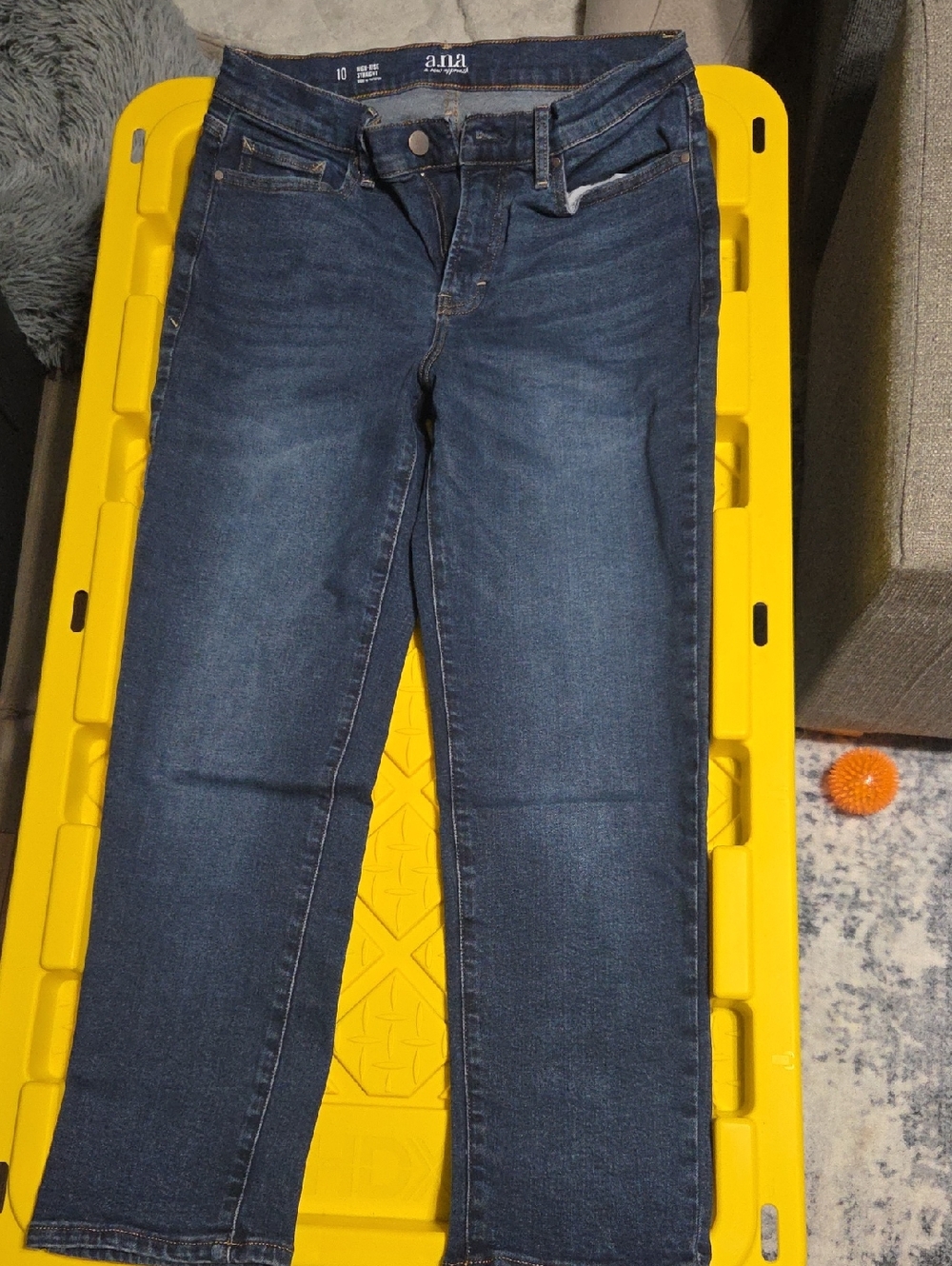 a.n.a Women's Dark Blue Straight Leg Jeans